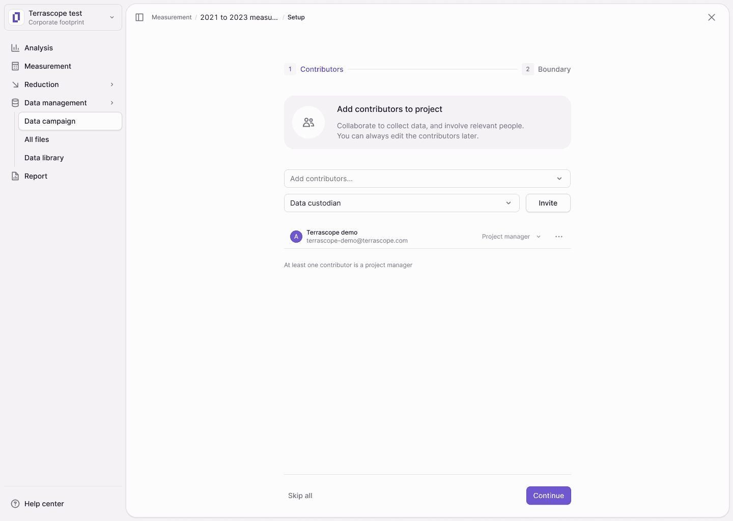 Contributors default view